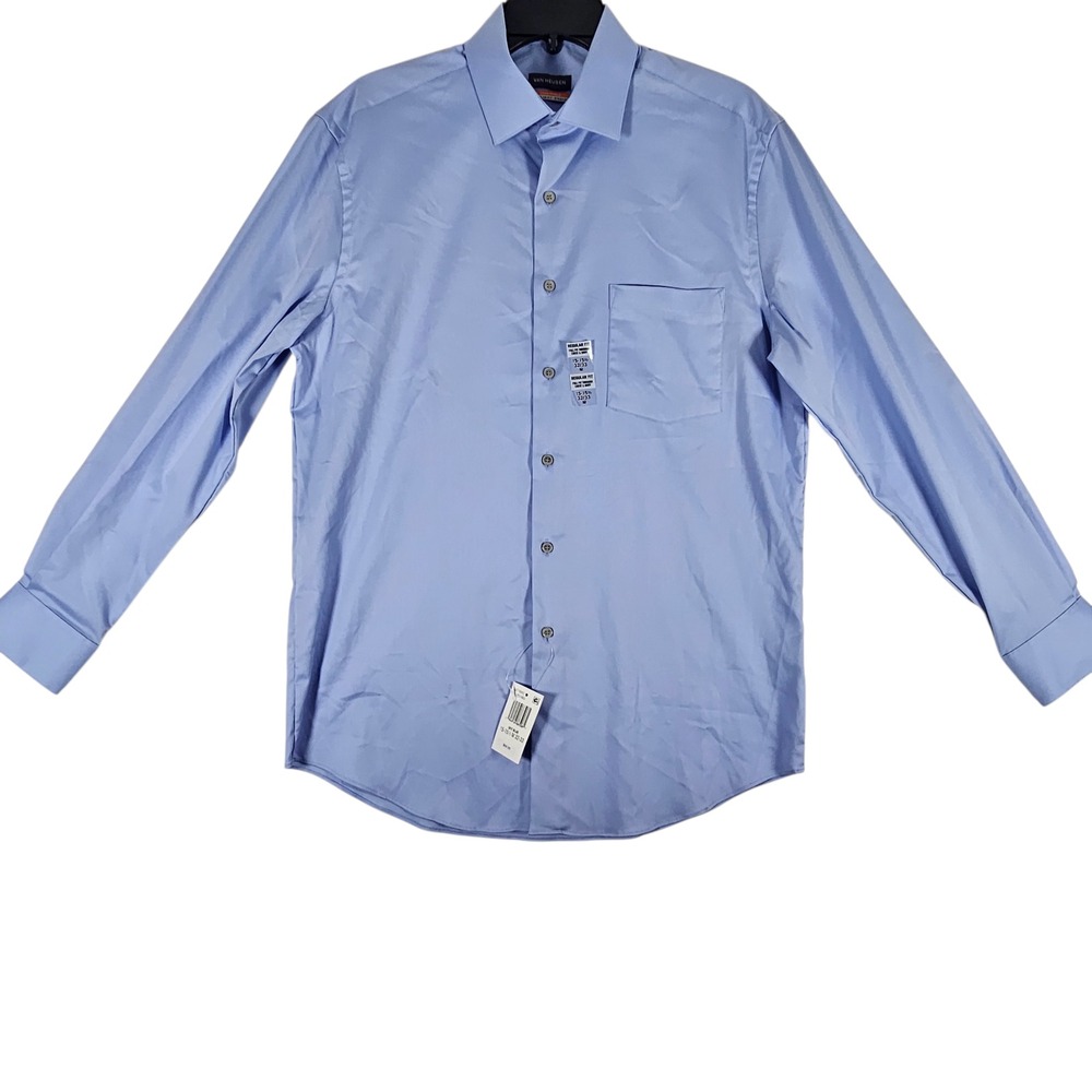 Van‎ Heusen Stain Shield Stretch Dress Shirt Sky Blue 15–15.5 32–33